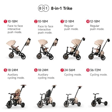 Triciclo Evolutivo Confo Max 8 en 1 Beige - Imagen 2