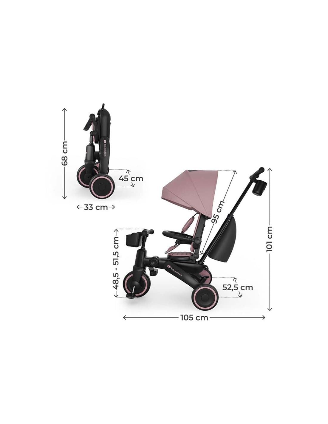 Triciclo Evolutivo Jazz 3 Rosa - Imagen 4