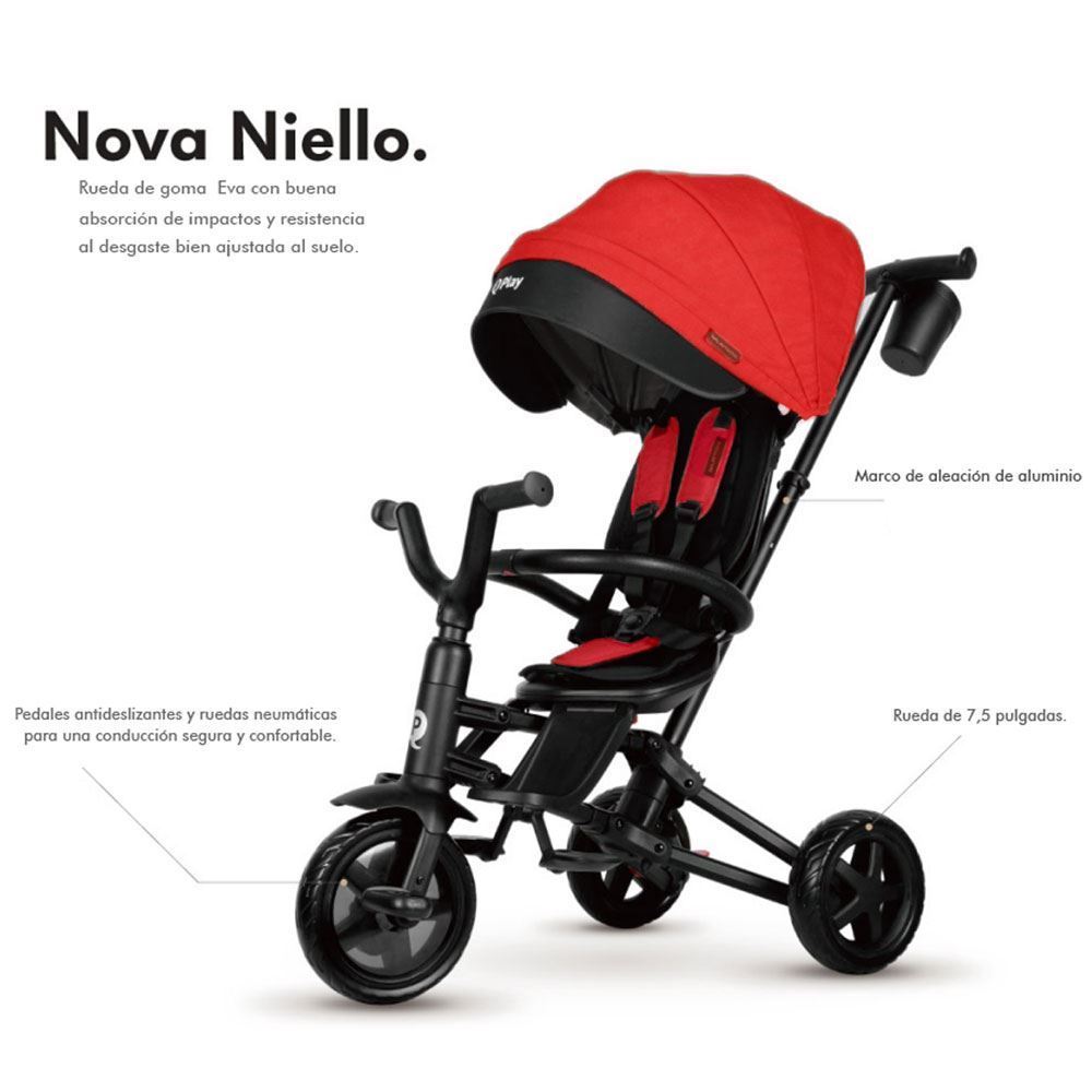 Triciclo Evolutivo Nova Niello Rojo - Imagen 2