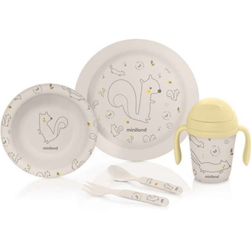 Vajilla 5 Piezas Bambú Naturmeal Miniland - Imagen 1